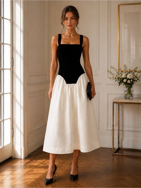 RHODE Dresses & Skirts - RHODE Georgina Color Block MIDI Dress